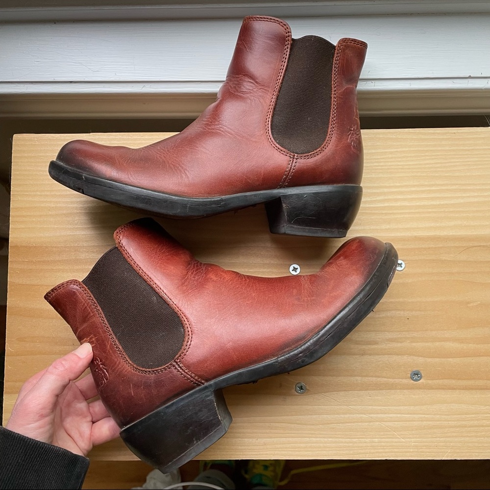 Fly London Leather Chelsea Ankle Boots
